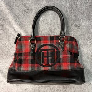 Tommy Hillfiger Plaid Soft Embroidered Handbag